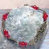 Knot Bracelet Bronze & Red