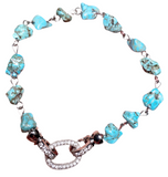 Howlite Stone Zirconia Clasp Bracelet