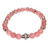 Pink Watermelon Crystal Stone Bracelet (JULIE-1)