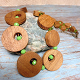 Natural Wood Apple Green Necklace (GLENWOOD)