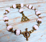 Celtic Knot Bronze Pink Bracelet (EILISH-B)