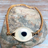 Evil Eye Tan Cord Bracelet (NAWAL)