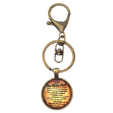 Wiccan Rede Bronze Glass Dome Keychain (WICCA)