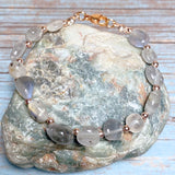 Labradorite Stone Rose Gold Bracelet (MISHA-B)