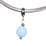 Aquamarine Stone Charm (Fits Pandora)