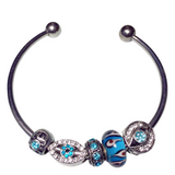 Evil Eye Bangle Charm Bracelet (NAISHA)