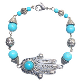 Hamsa Howlite Gemstone Bracelet