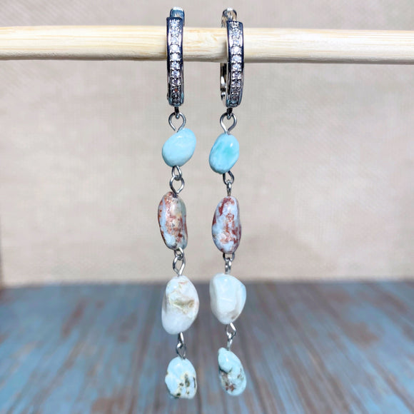 Larimar Gemstone Earrings