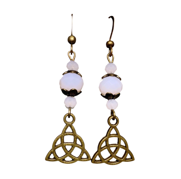 Celtic Knot Bronze Pink Earrings (EILISH-E)