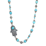 Hamsa Howlite Gemstone Jewelry Set (MARIAM)