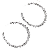 Silver Flake Hoop Earrings (ATHENS)