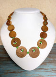 Natural Wood Apple Green Necklace (GLENWOOD)