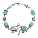 Hamsa Howlite Gemstone Bracelet