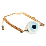 Evil Eye Tan Cord Bracelet (NAWAL)