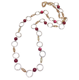 Burgundy Red Champagne Necklace (KIMANI)