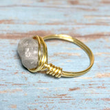 Labradorite Stone Ring Size 9.5 (MISHA-RG)