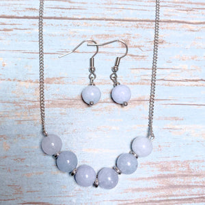 Aquamarine Stone Jewelry Set (NICOLE)