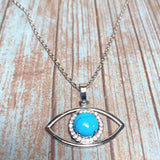 Evil Eye Blue Howlite Stone Necklace (HABIBI)