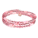 Pink Acrylic Triple Layer Bangle Bracelet (MISTY)