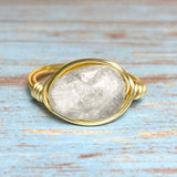 Labradorite Stone Ring Size 9.5 (MISHA-RG)