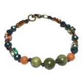 Earthy Stone & Glass Bracelet (MAG)