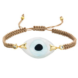 Evil Eye Tan Cord Bracelet (NAWAL)