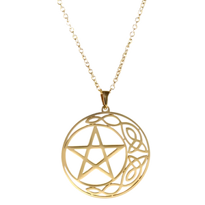 Knotted Pentagram Necklace (RUE)