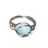 Amazonite Stone Ring Size 6.5 (DAPHNE-R1)