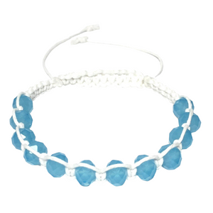 Matte Blue White Cord Bracelet (WESTLAKE)