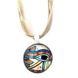 Egyptian Eye of Ra Glass Dome Necklace (SOFI)