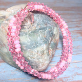 Pink Acrylic Triple Layer Bangle Bracelet (MISTY)