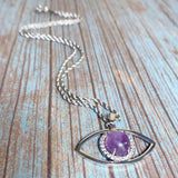 Evil Eye Amethyst Stone Necklace (THANA)