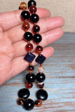 Earthy Agate Blue Goldstone Gemstone Necklace (GAIA)