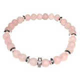 Pink Quartz Stone Bracelet (LYDIA)