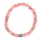 Pink Watermelon Crystal Stone Bracelet (JULIE-1)