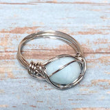 Amazonite Stone Ring Size 6.5 (DAPHNE-R1)