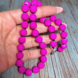 Magenta Acylic Cord Beaded Set (FELICIA)