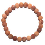 Men's Dark Peach Aventurine Stone Bracelet (HELIO)