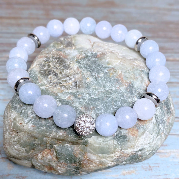 Aquamarine Stone Bracelet (NICOLE-B1)