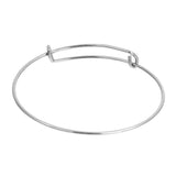 Stackable Wire Bangle Bracelet Silver (Like Alex and Ani)