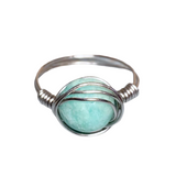 Amazonite Stone Ring Size 8 (DAPHNE-R2)