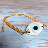 Evil Eye Tan Cord Bracelet (NAWAL)