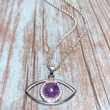 Evil Eye Amethyst Stone Necklace (THANA)