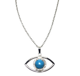 Evil Eye Blue Howlite Stone Necklace (HABIBI)