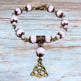 Celtic Knot Bronze Pink Bracelet (EILISH-B)