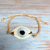 Evil Eye Tan Cord Bracelet (NAWAL)