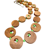 Natural Wood Apple Green Necklace (GLENWOOD)