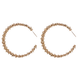 Golden Flake Hoop Earrings