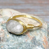 Labradorite Stone Ring Size 9.5 (MISHA-RG)