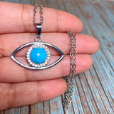 Evil Eye Blue Howlite Stone Necklace (HABIBI)